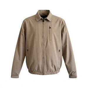 HAWKE & CO Men's Tan Lightweight‎ Zip Front Collared Jacket Size L